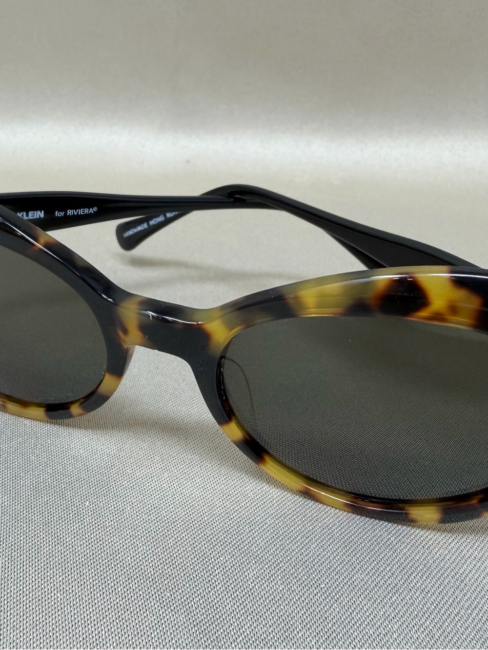 Vintage Anne Klein for Riviera Sunglasses Tortoise Lion Hong Kong 80s 90s
